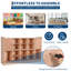 Armoire de rangement à casiers avec 2 portes, cubes de rangement avec 2 fixations anti-basculement, 4 roulettes et 2 boîtes pour la maison, l'école et la maternelle