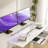 Markelle Home Office Tempered Glass Standing Desk with Drawer and Hooks-1389090036-1389090039