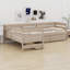 Lit plateforme en L avec tiroirs de rangement-430587026
