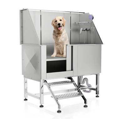 304 Stainless Steel Dog Wash Tub , Professional Pet Grooming Bath Tub
