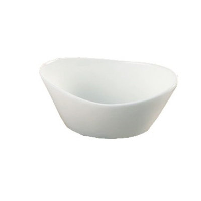 Yanco Ml-705 Mainland-2 Oval Fruit Bowl, 6.5 Oz Capacity, 2" Height, 3.25" Width, 5.5" Length, Porcelain, Super White Colour, Pack Of 36