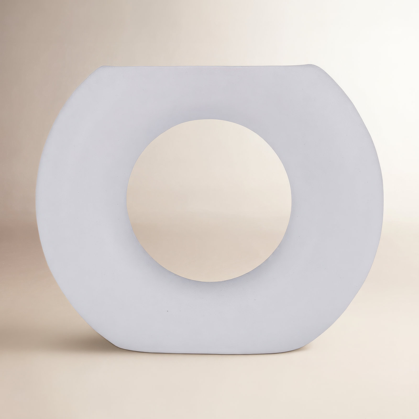 Tocara Handmade Ceramic Table Vase, White, 5" H x 6" W x 2" D