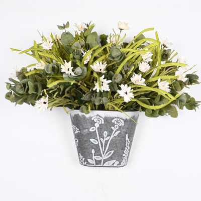 24" Artificial Daisy Floral Arrangement, Faux Flower Bouquet For Vase Filler Home Wedding Party Decoration Dining Table Centerpiece