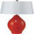 28"H Red Lemon Shape Ceramic Table Lamp