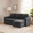 Gadalia Modern L-Shaped Sectional Sleeper Sofa with Storage Chaise, Pull-Out Bed Design – Reversible Velvet Couch for Small Spaces-20531766