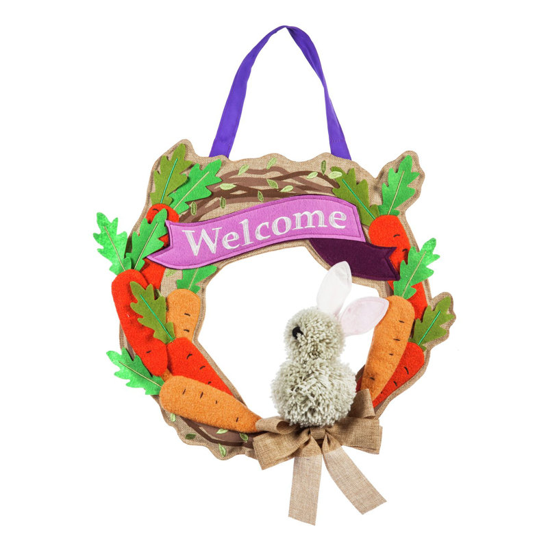 Bunny Polyester 22'' Wreath