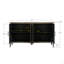 Armoire décorative de style campagnard 60 pouces avec 4 portes et une tablette ajustable Buffet en bois avec console et crédence pour table de salle à manger-12896018