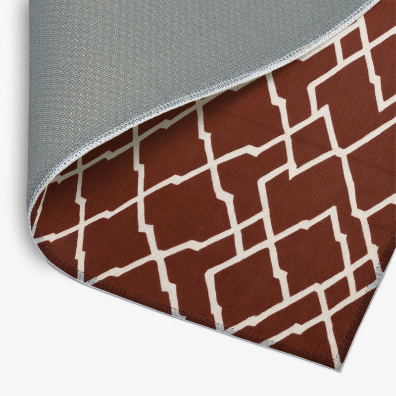 Tapis brun intérieur et extérieur Trellis, Rectangulaire 8 pi x 10 pi