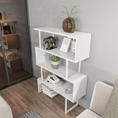 Malveaux 49'' H x 35'' W Geometric Bookcase