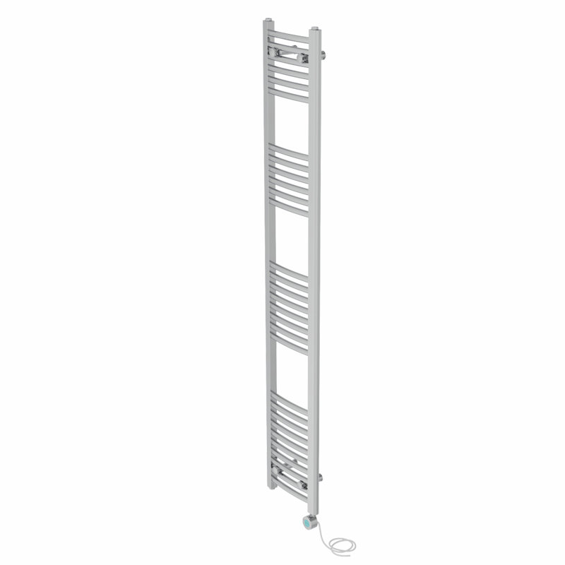 Curved Towel Rail Heated Towel Rails, 180cm H x 30cm W x 3.4cm D, Chrome
