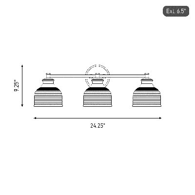 Besima 3-Light Dimmable Vanity Light in Matte Black