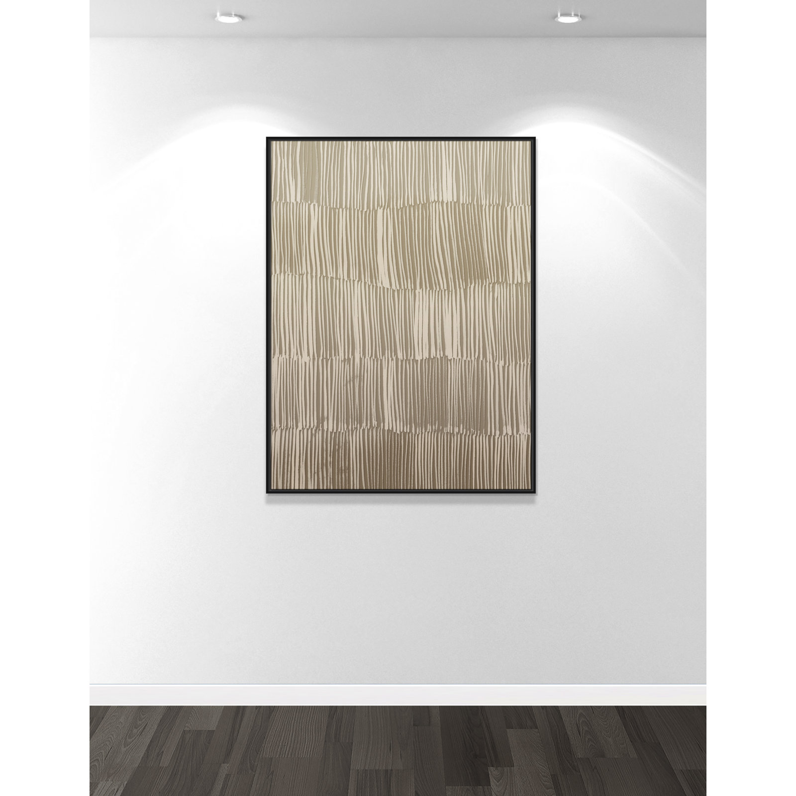 Linear Calm I Print by , 49.5" H x 37.5" W, Black Floater