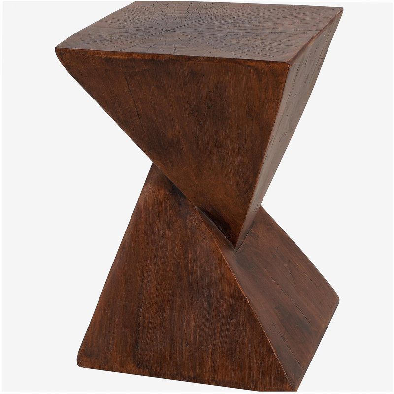 TABLE D'APPOINT GEOMETRIC MGO, COULEUR BRUN FONCÉ, Marron foncé