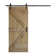 Paneled Wood and Metal K Series DIY Knotty Barn Door with Installation Hardware Kit