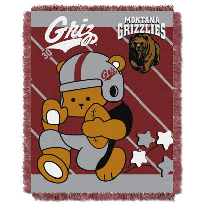 NCAA Collegiate Montana Baby Woven Jacquard Throw Blanket, College Fan Decor, 46x60 Inches