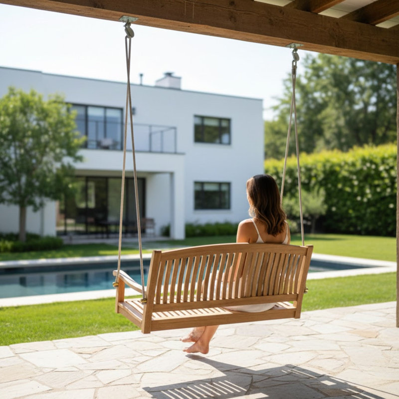 Del-Amo Teak Porch Swing