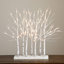 2 pi. Centre de table en bouleau blanc artificiel pré-éclairé avec 84 lumières DEL