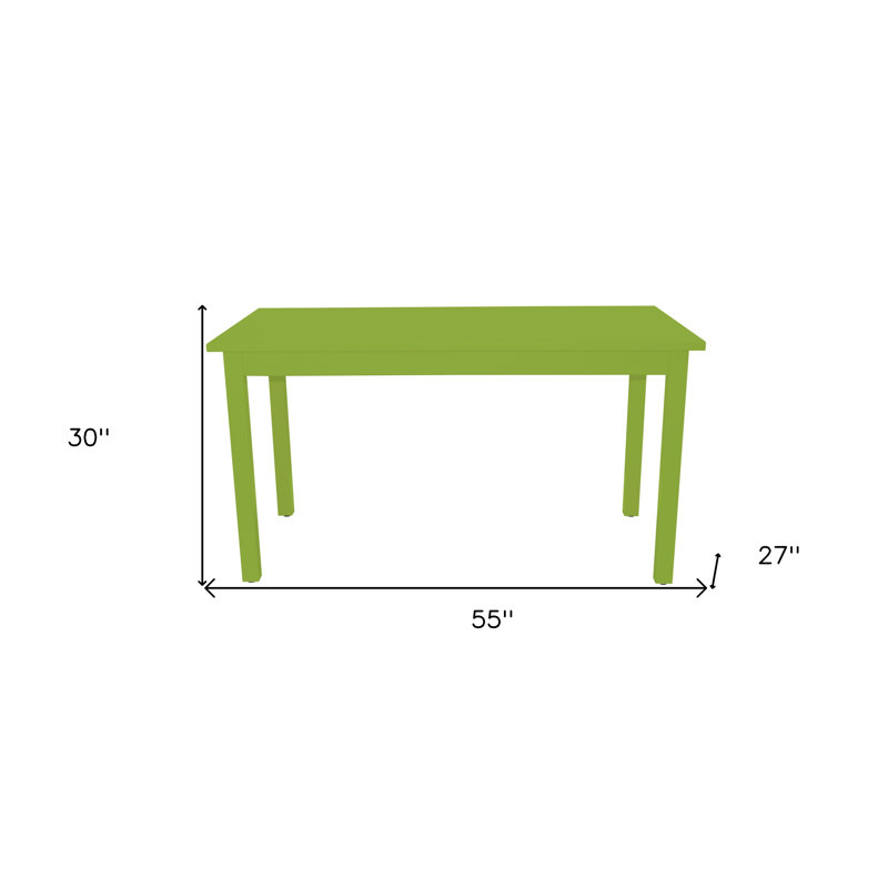 Table de salle à manger 60 "en bois massif Chartreuse, 30"H x 60"L x 27"W, Chartreuse