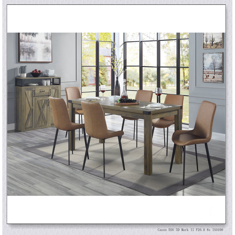 Rustic Oak Server with 3 Doors