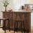 63-Inch Home Bar Unit Wine Bar Table With 2-Tier Storage Shelves And Footrest For Home Pub-123298105