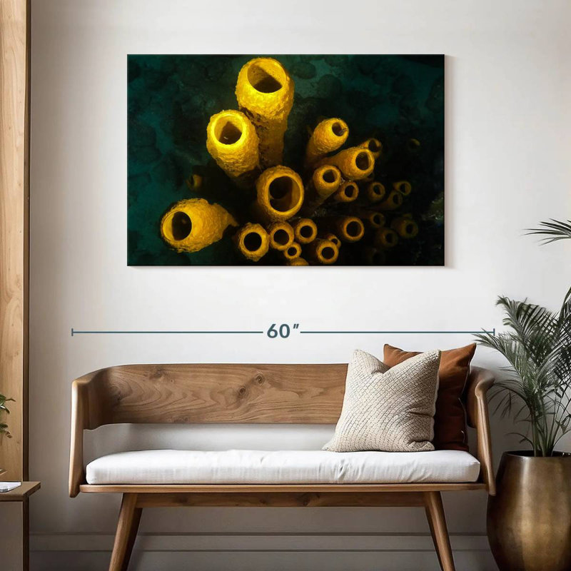 Brampt Yellow Pipe Corals, 30" H x 45" W