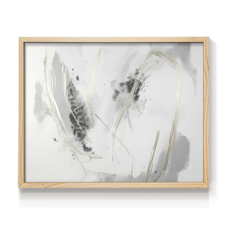 Série abstraite-XXXV-impression encadrée - réarmable, H 8 po x l 10 po, Naturel
