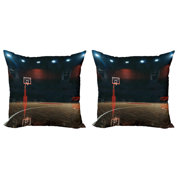 East Urban Home Dekokissen Kissenbezug Leeren Basketball Court Sport