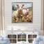 Troupeau de moutons moelleux I sur toile-1881599310-1881599305