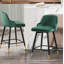 Swivel Velvet Upholstered Counter & Bar Stool-886128419-873056582