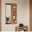 Le miroir mural 47,6 po x 15,5 po de conception multifonctionnelle à panneau mural pleine longueur permet d'économiser de l'espace et peut être poussé et tiré. Convient à la chambre à coucher / salon / entrée (couleur cerise)