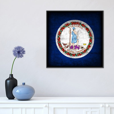 «Flags Virginia Grunge», impression sur toile