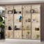 Vitrine à 4 portes en verre avec lumière DEL ajustable Ouimé-99314902