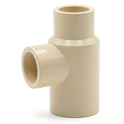 SUPPLYGIANT 10pcs 1 x 1/2 Inch CPVC Tee Socket x Socket 3 Way Fitting White