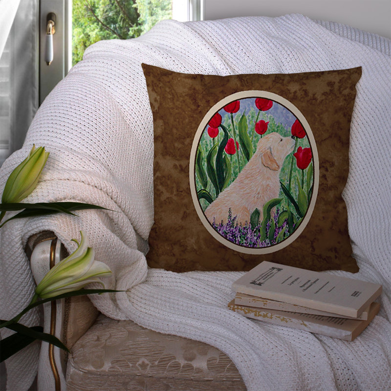 Coussin décoratif intérieur/extérieur golden retriever