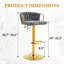 Tabouret de bar rotatif moderne en velours avec dossier sculpté tressé, tabouret de comptoir à hauteur réglable avec base en piédestal doré et ensemble de 2 sièges rembourrés-1189605529