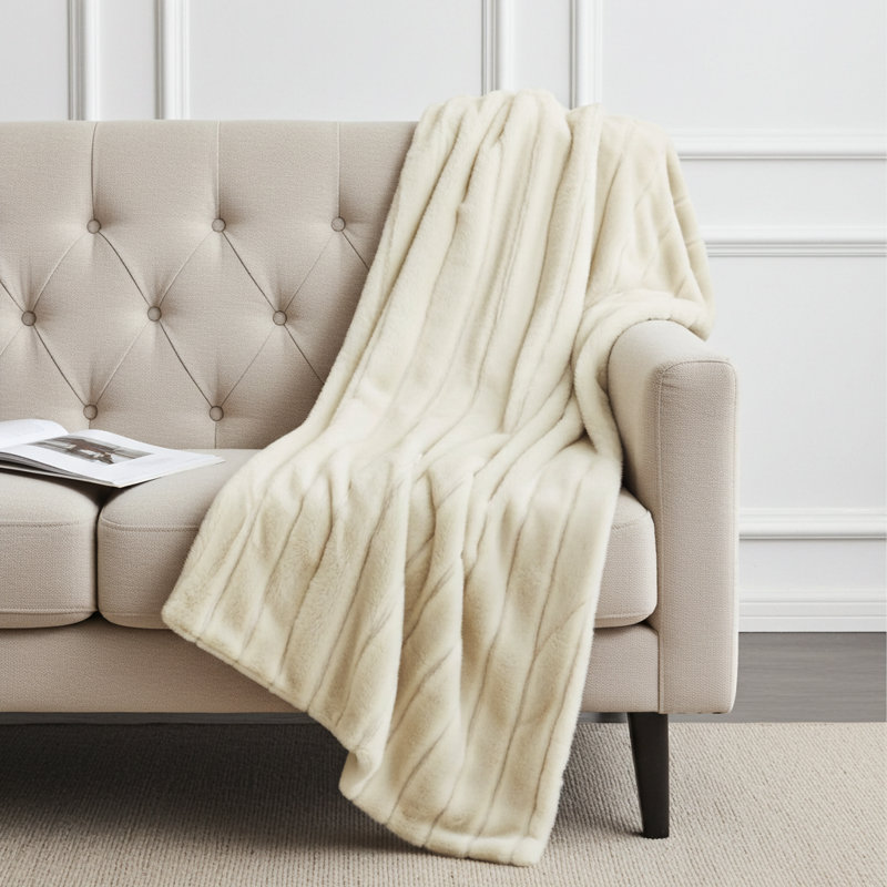 Luxury Knitted Throw Blanket, 70" W x 90" L