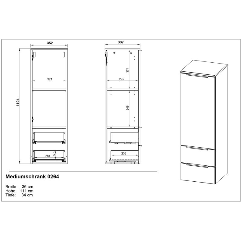 Alonza Bathroom Cabinet