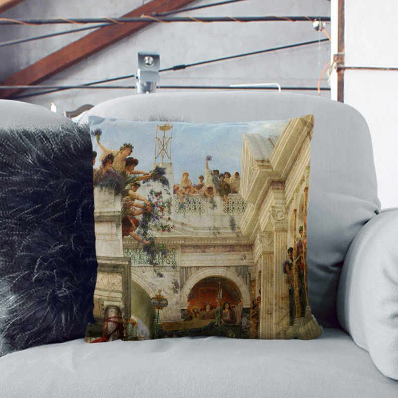 Spring Scatter Cushion, 40cm H x 40cm W x 15cm D, Black