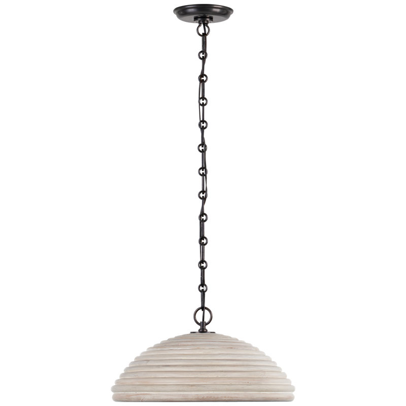 Emerson 1 - Light Pendant by Suzanne Kasler, 8.5" H x 15.75" W x 15.75" D, 20 cm H x 30 cm W, Ash