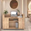 Bureau de réception rectangulaire en bois manufacturé Farmhouse-1554442451