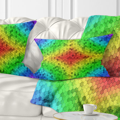 Coussin lombaire à colonnes hexagonales surélevé Abstract