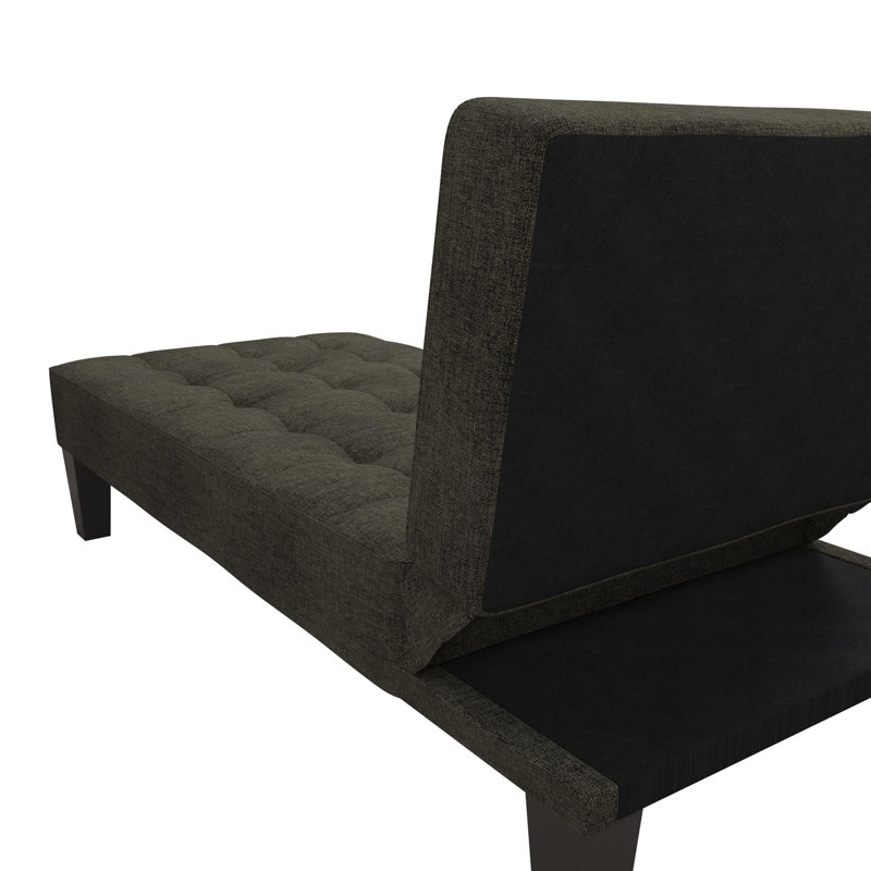 Alaira Upholstered Chaise Lounge, Grey