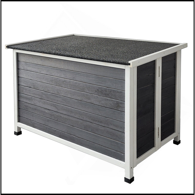 Grande niche pour chien en bois, cage extérieure imperméable, chenil coupe-vent et chaud facile à assembler