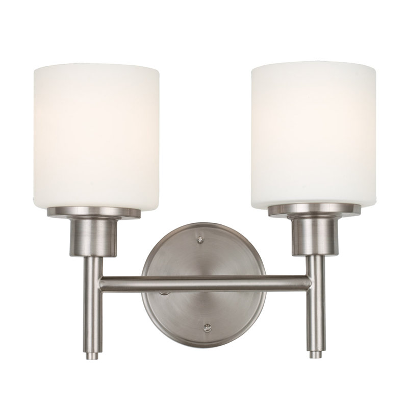 Éclairage pour meuble-lavabo Jorelys, Nickel satiné, 2
