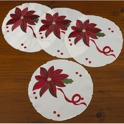 Polyester Floral Round Placemat
