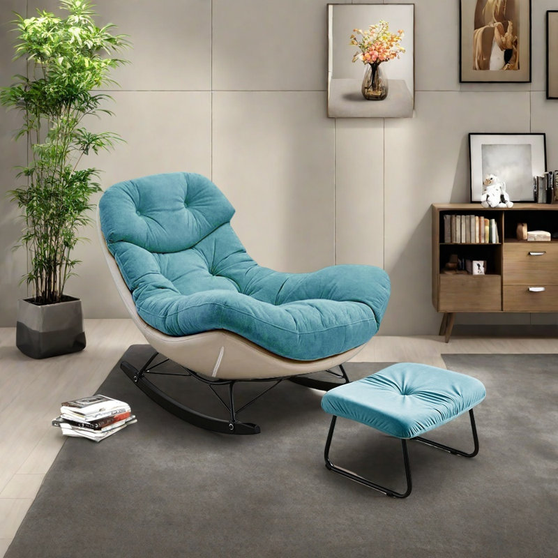 Chaise berçante ergonomique, Cyan