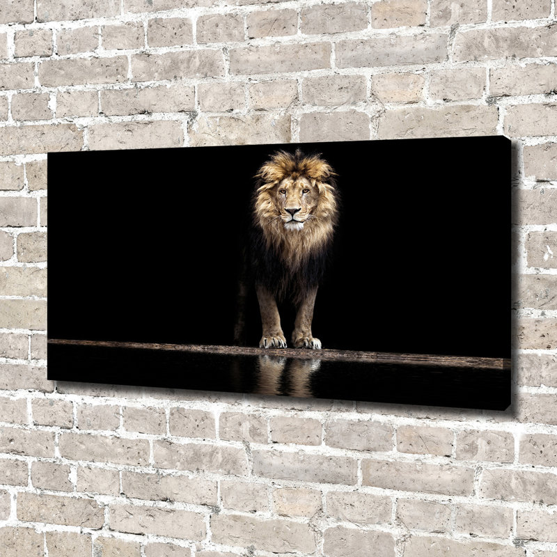 Portrait Of A Lion - No Frame Print on Canvas