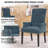 Amdad Tufted Linen Arm Chair-2126655310-2116762459-2134416179