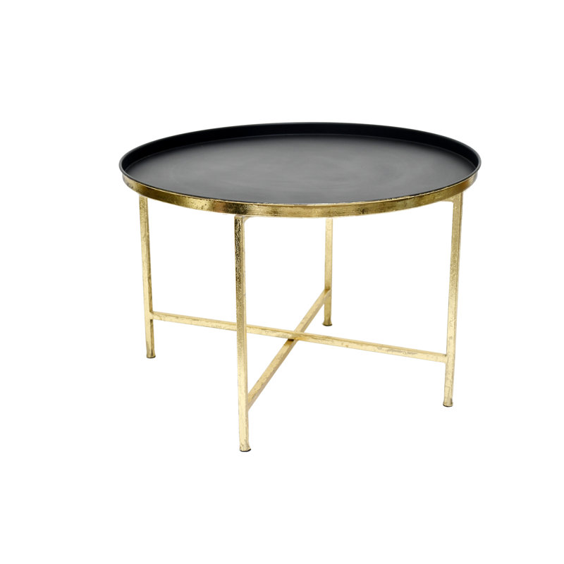 Table basse Elara, Noir, Doré