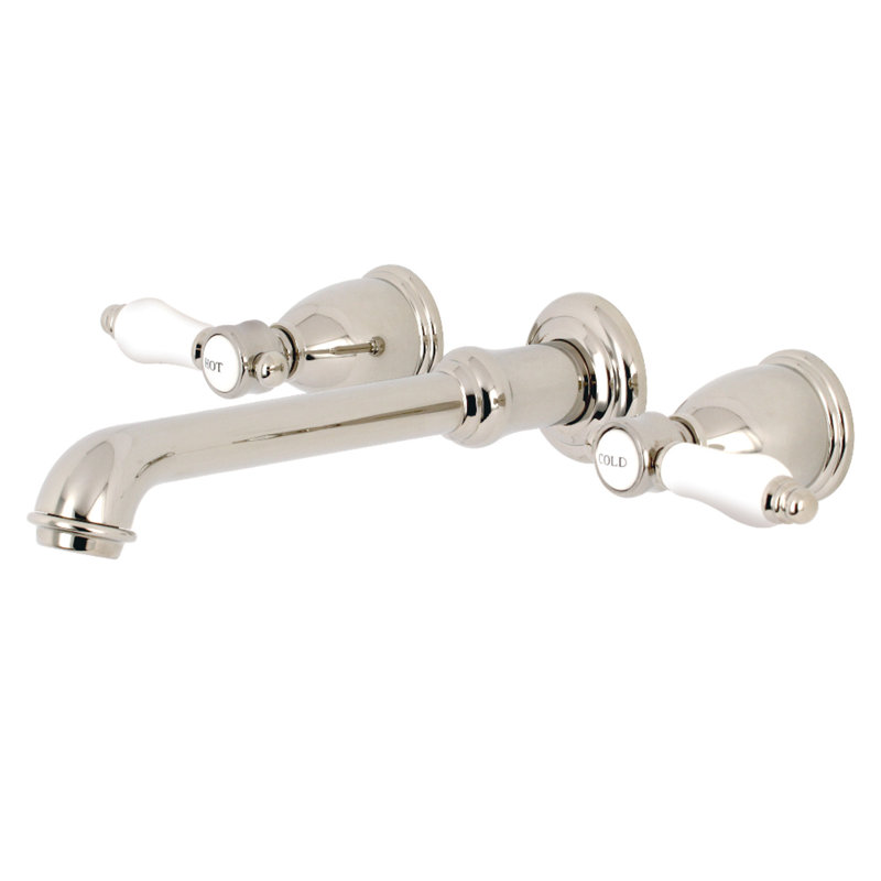 Kingston Brass Bel-Air Two-Handle 3-Hole Wall Mount Roman Tub Faucet